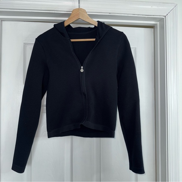 Vuori Waffle Seamless Black Zip-Up Hoodie S - Picture 3 of 6